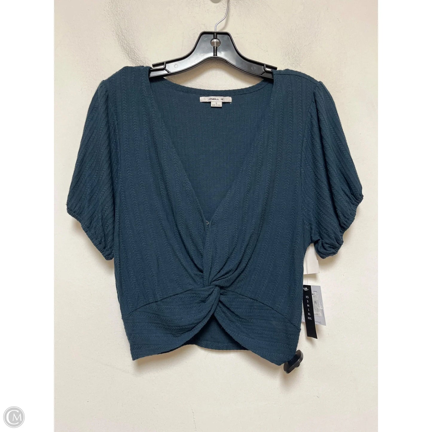Top Short Sleeve By Oneill In Teal, Size: L