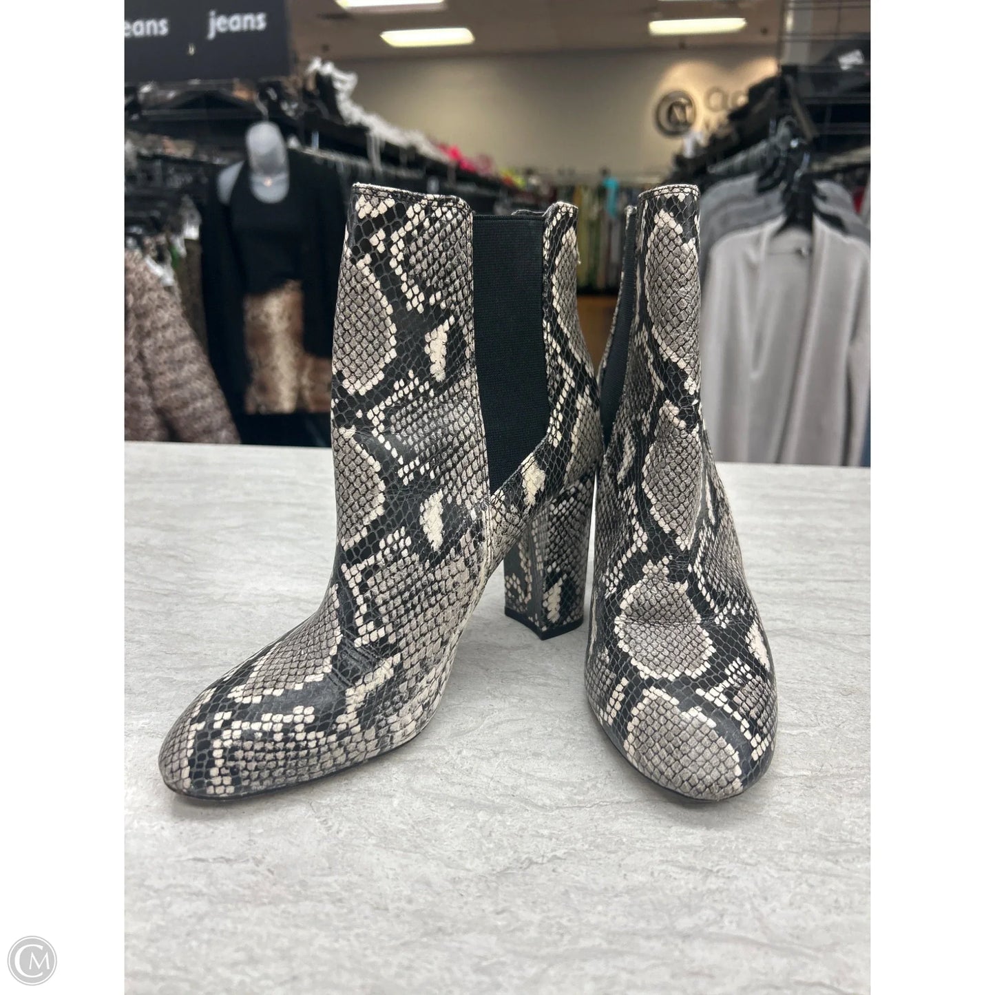 Boots Ankle Heels By Sam Edelman In Snakeskin Print, Size: 7.5