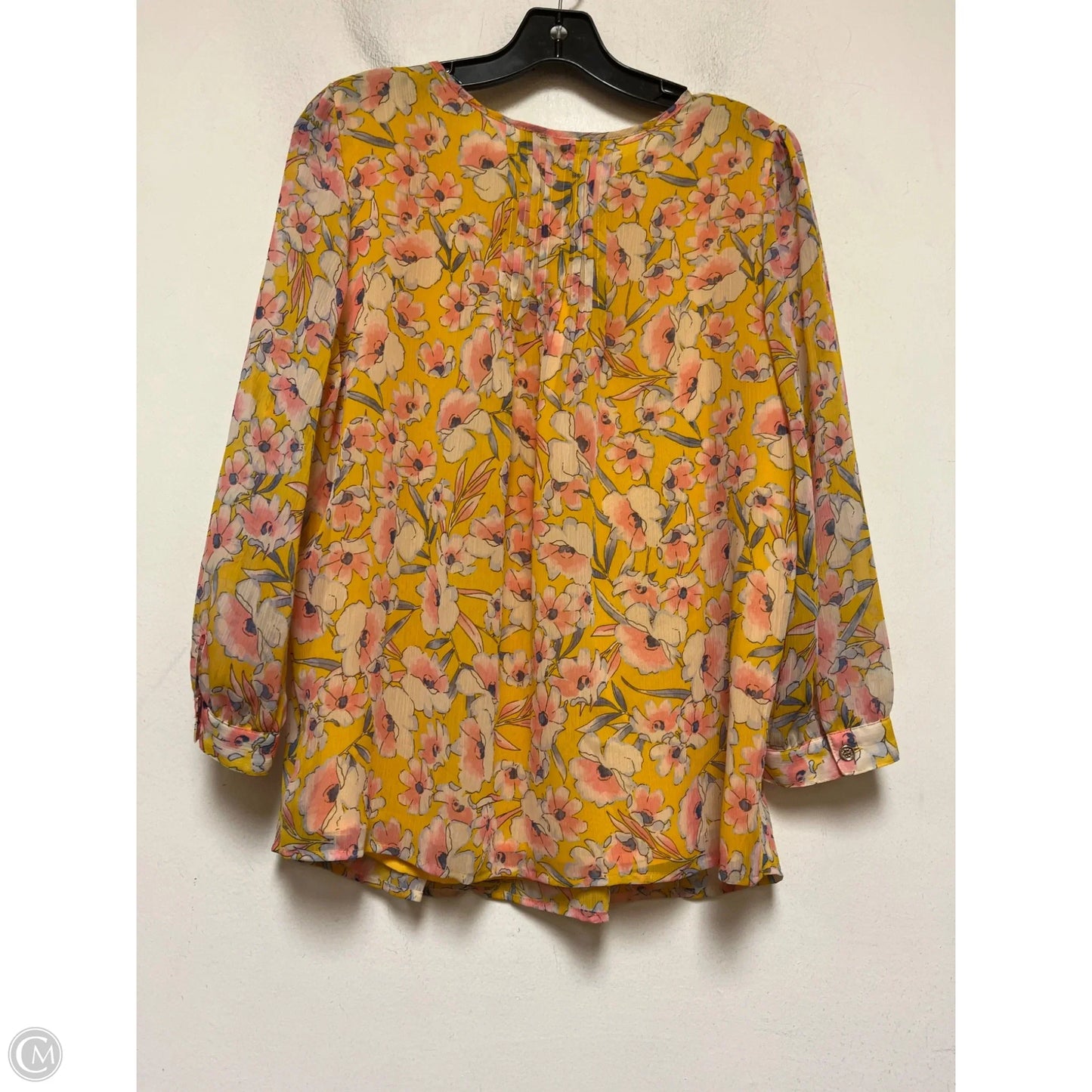 Top Long Sleeve By Tommy Hilfiger In Floral Print, Size: M