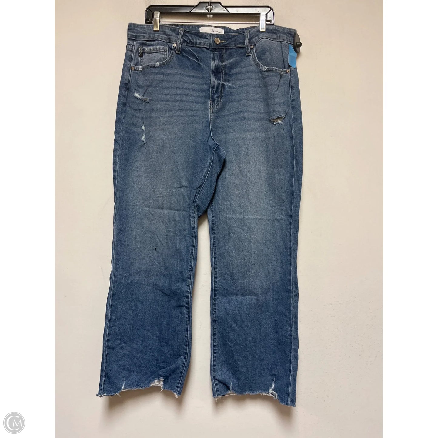 Jeans Straight By Kancan In Blue Denim, Size: 16