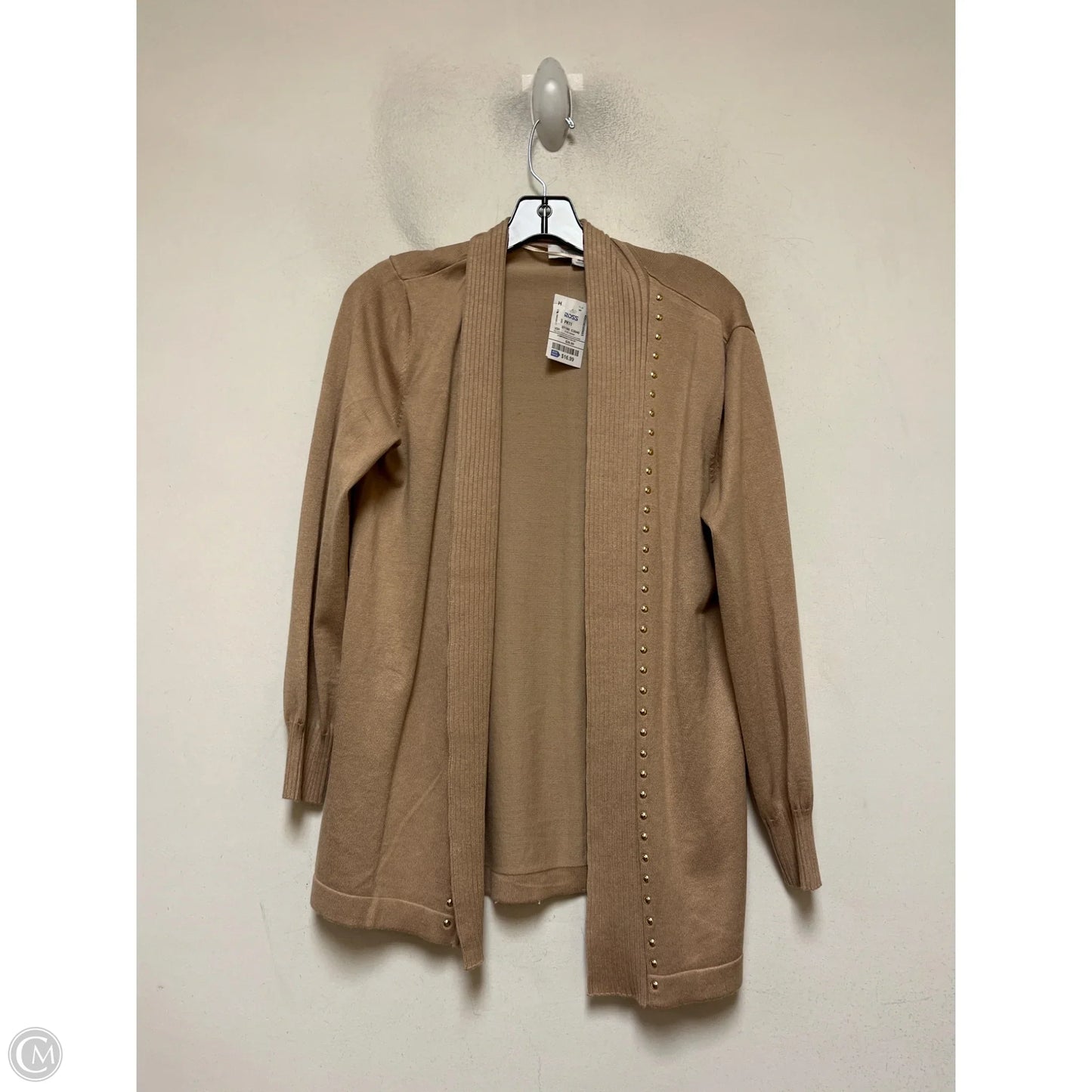 Cardigan By Clothes Mentor In Tan, Size: M