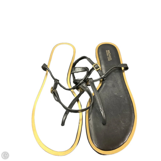 Sandals Flats By Michael By Michael Kors In Black, Size: 8.5