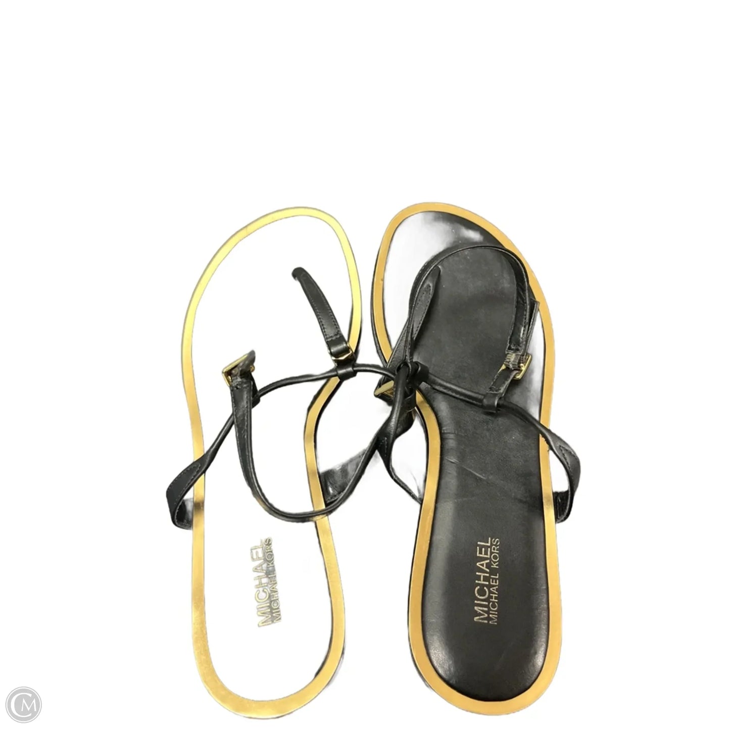 Sandals Flats By Michael By Michael Kors In Black, Size: 8.5