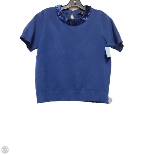 Sweater Short Sleeve By Ann Taylor In Blue, Size: M