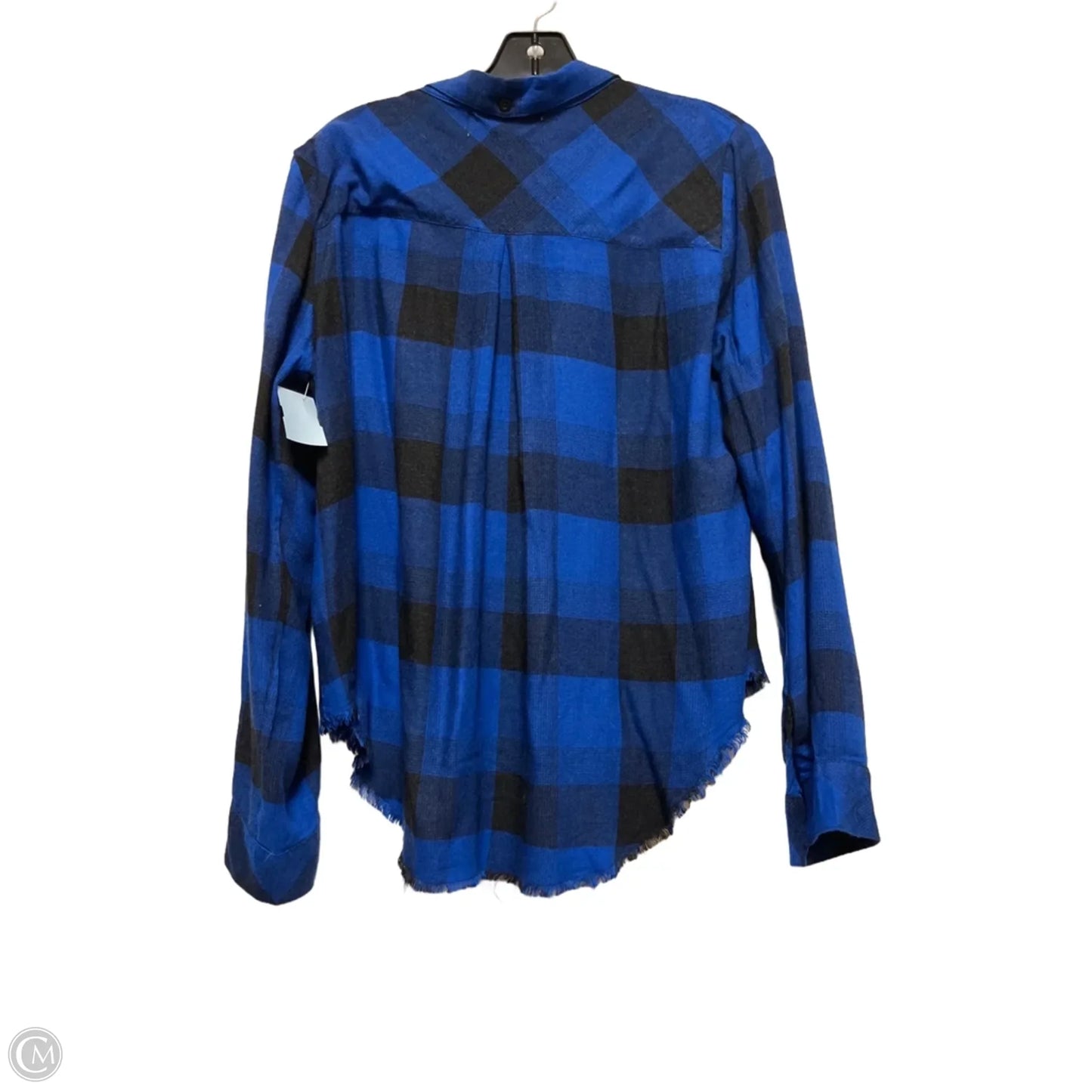 Top Long Sleeve By Cloth & Stone In Plaid Pattern, Size: M