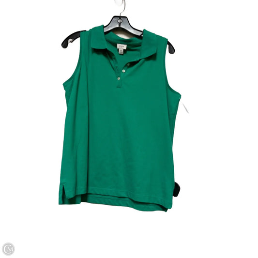 Top Sleeveless By J. Crew In Green, Size: M