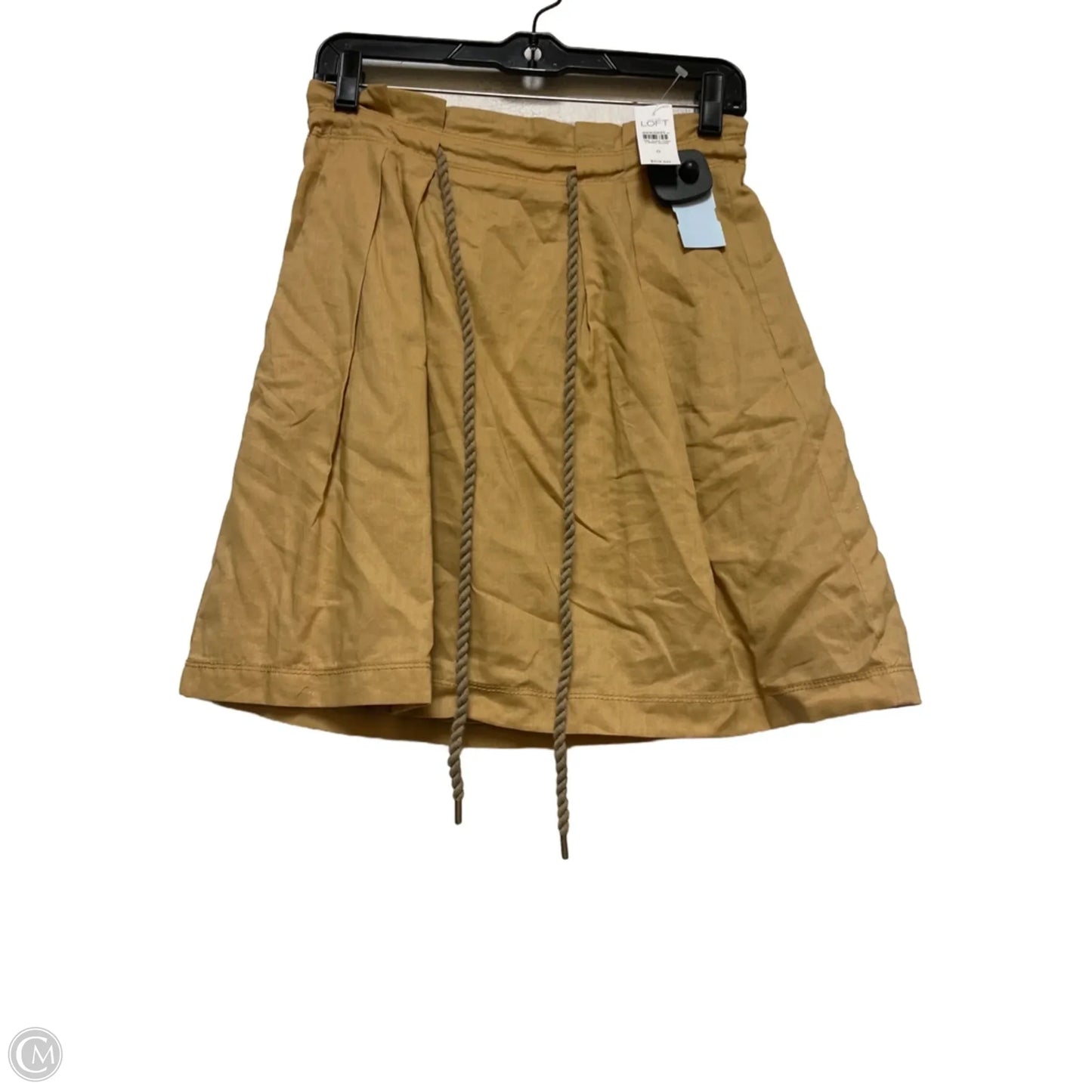 Skirt Mini & Short By Loft In Gold, Size: 0
