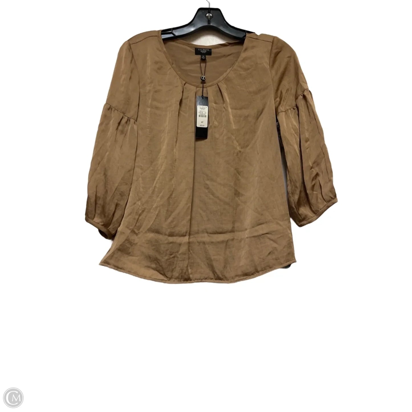 Top Long Sleeve By Talbots In Gold, Size: S