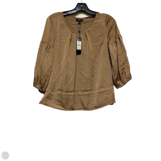 Top Long Sleeve By Talbots In Gold, Size: S