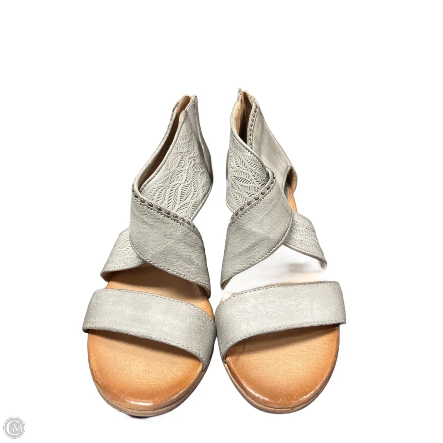 Sandals Heels Block By Miz Mooz In Grey, Size: 6