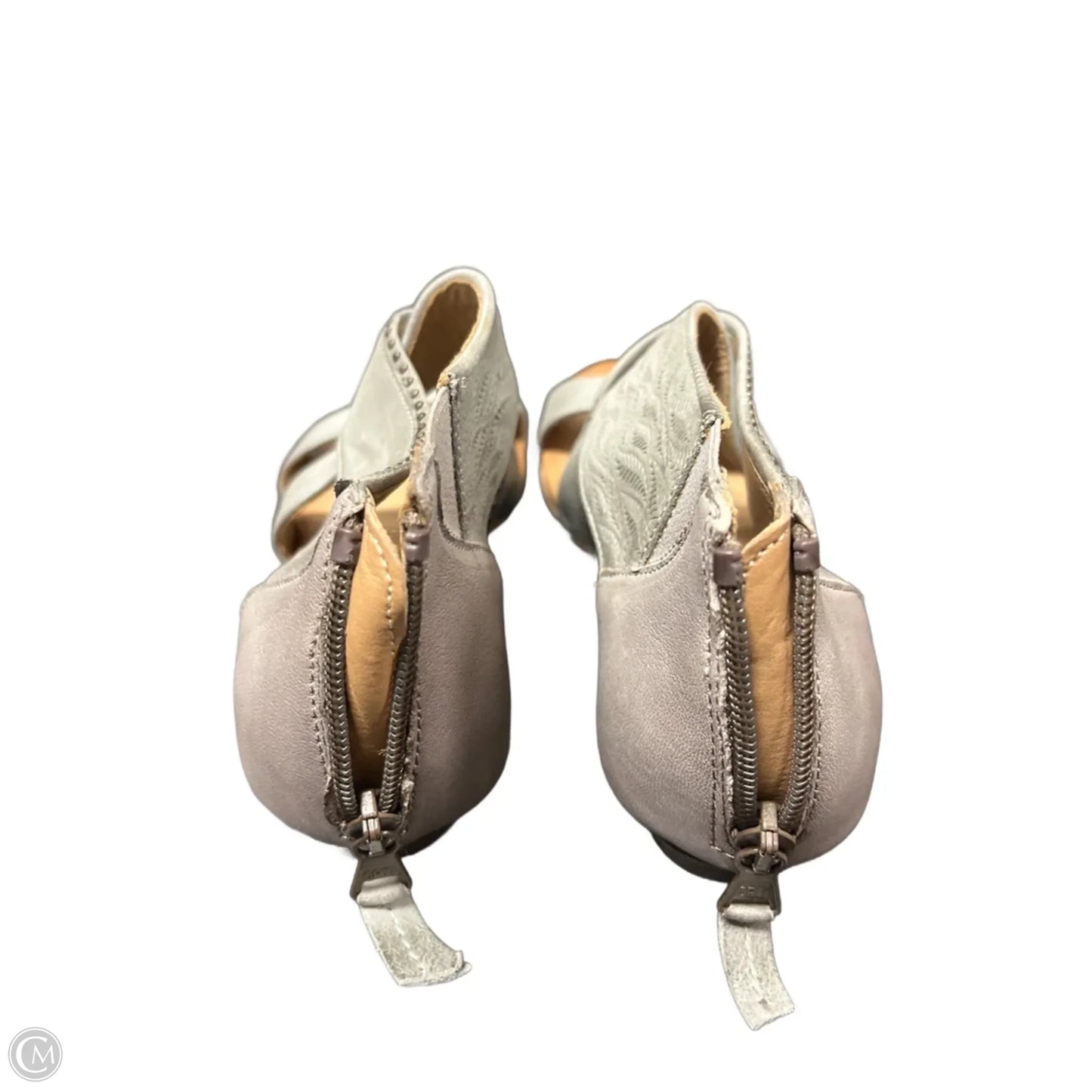 Sandals Heels Block By Miz Mooz In Grey, Size: 6