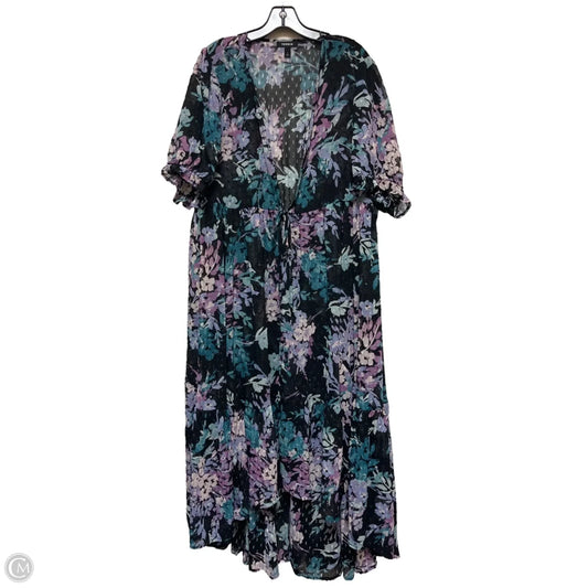 Swimwear Cover-up By Torrid In Floral Print, Size: 1x