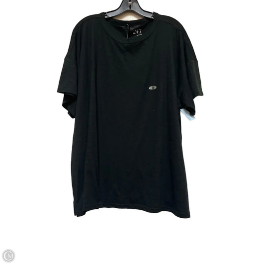 Top Short Sleeve By Maurices In Black, Size: 3x