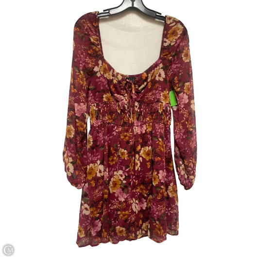 Dress Casual Short By Trixxi In Floral Print, Size: L