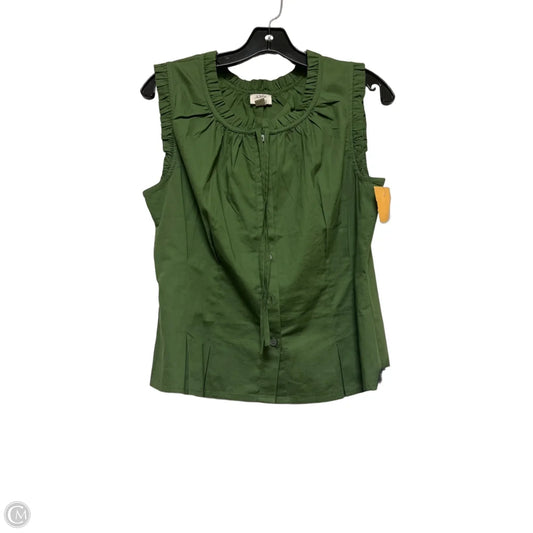 Top Sleeveless By J. Crew In Green, Size: M