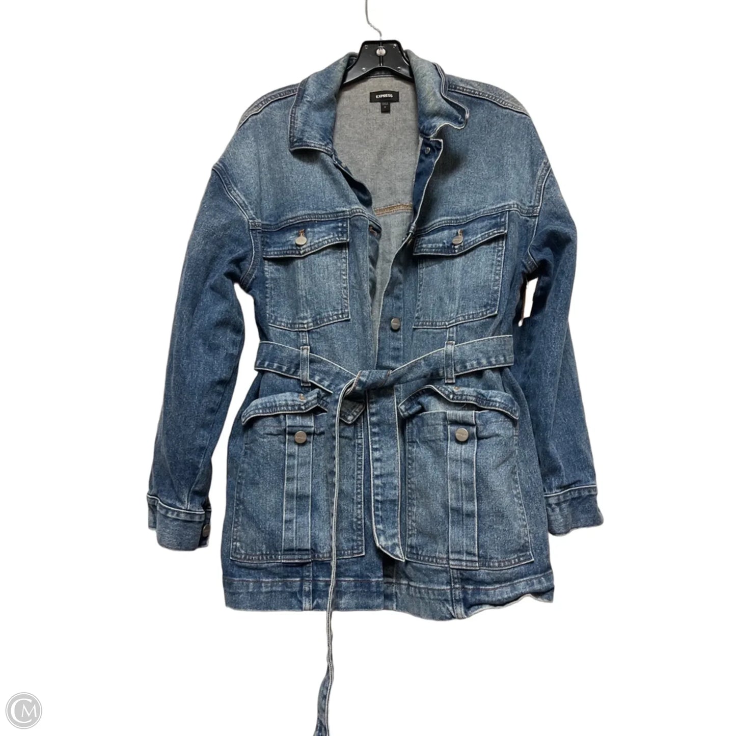 Jacket Denim By Express In Blue Denim, Size: M