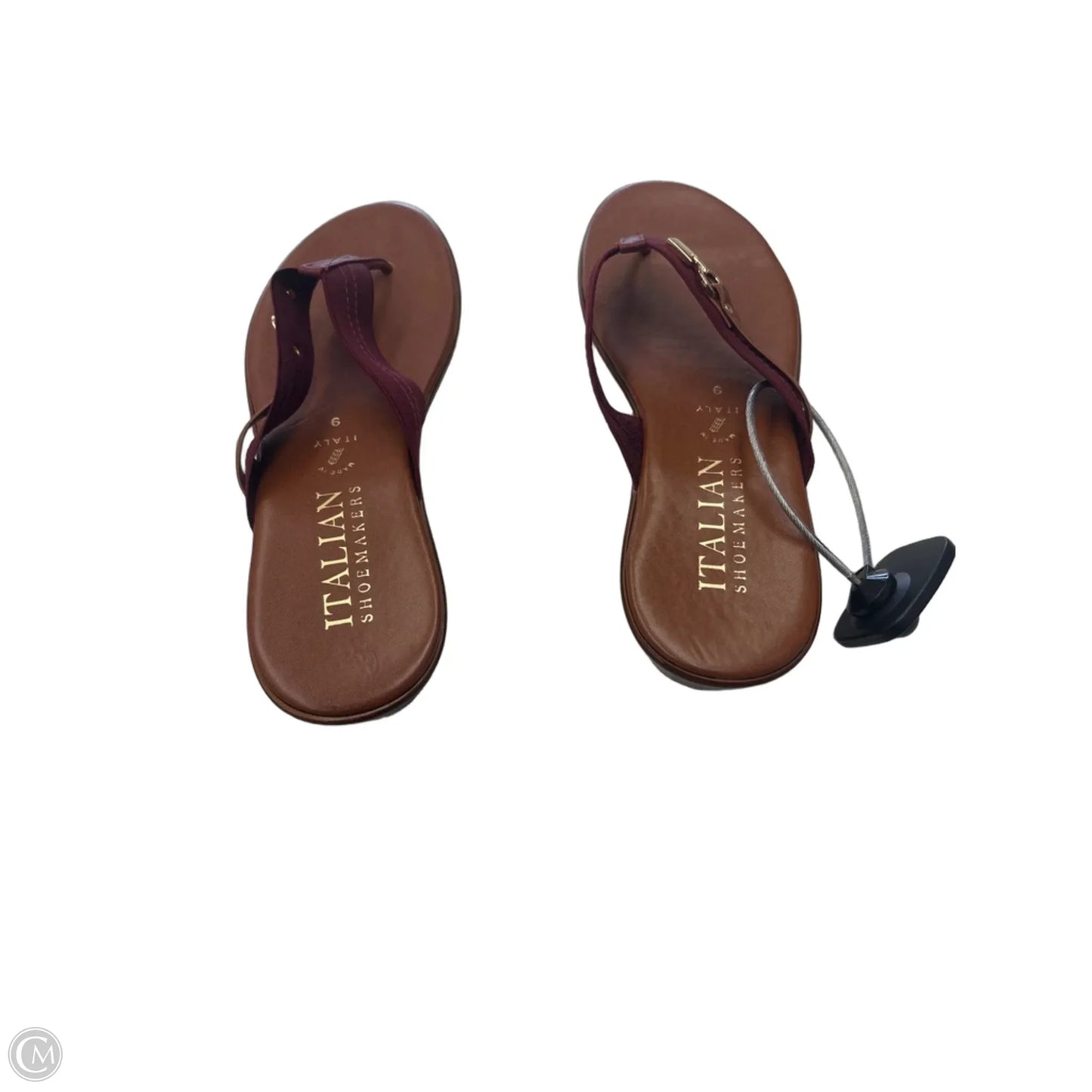 Sandals Flip Flops By Italian Shoemakers In Purple & Tan, Size: 9