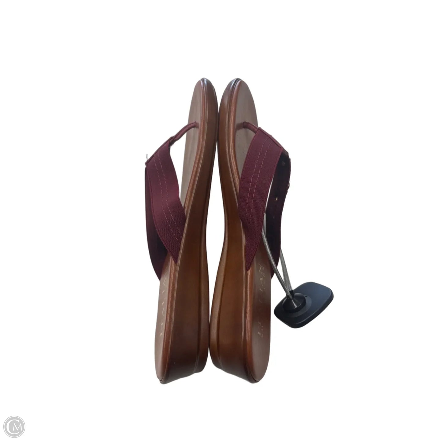 Sandals Flip Flops By Italian Shoemakers In Purple & Tan, Size: 9