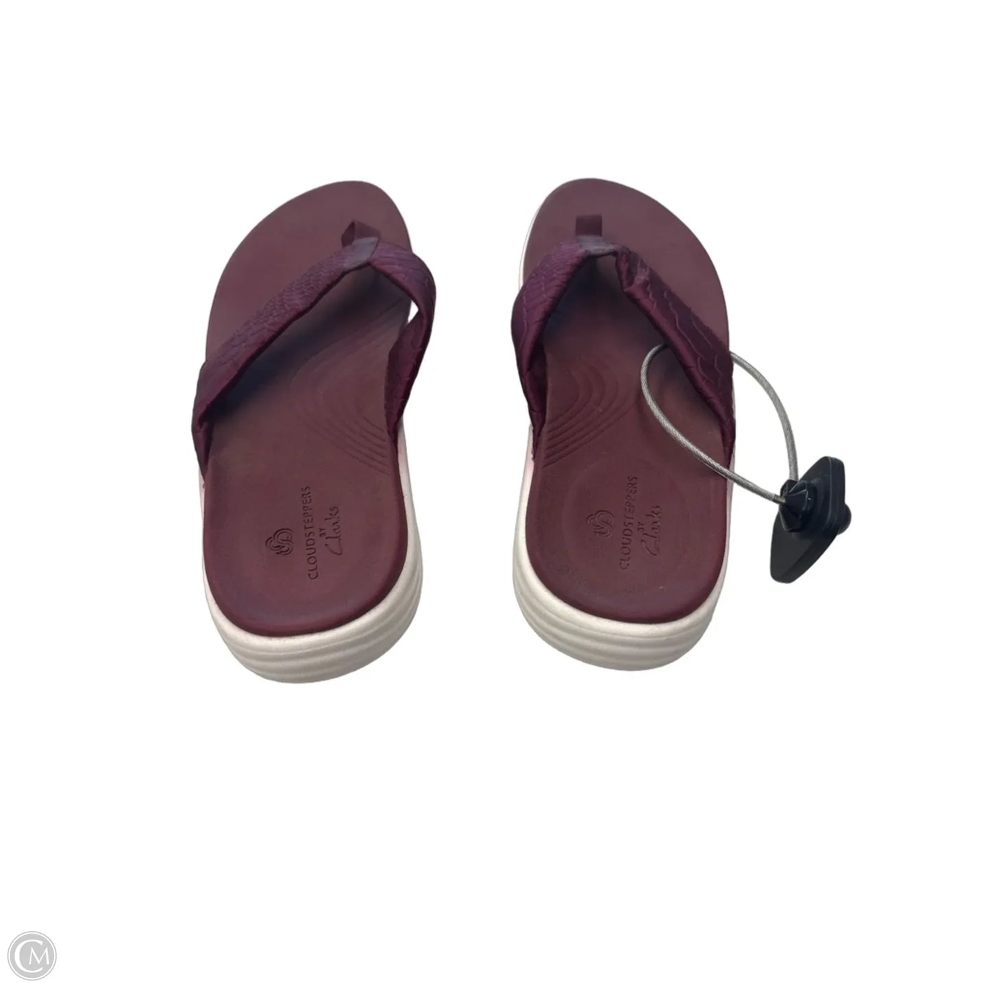Sandals Flip Flops By Clarks In Purple, Size: 8