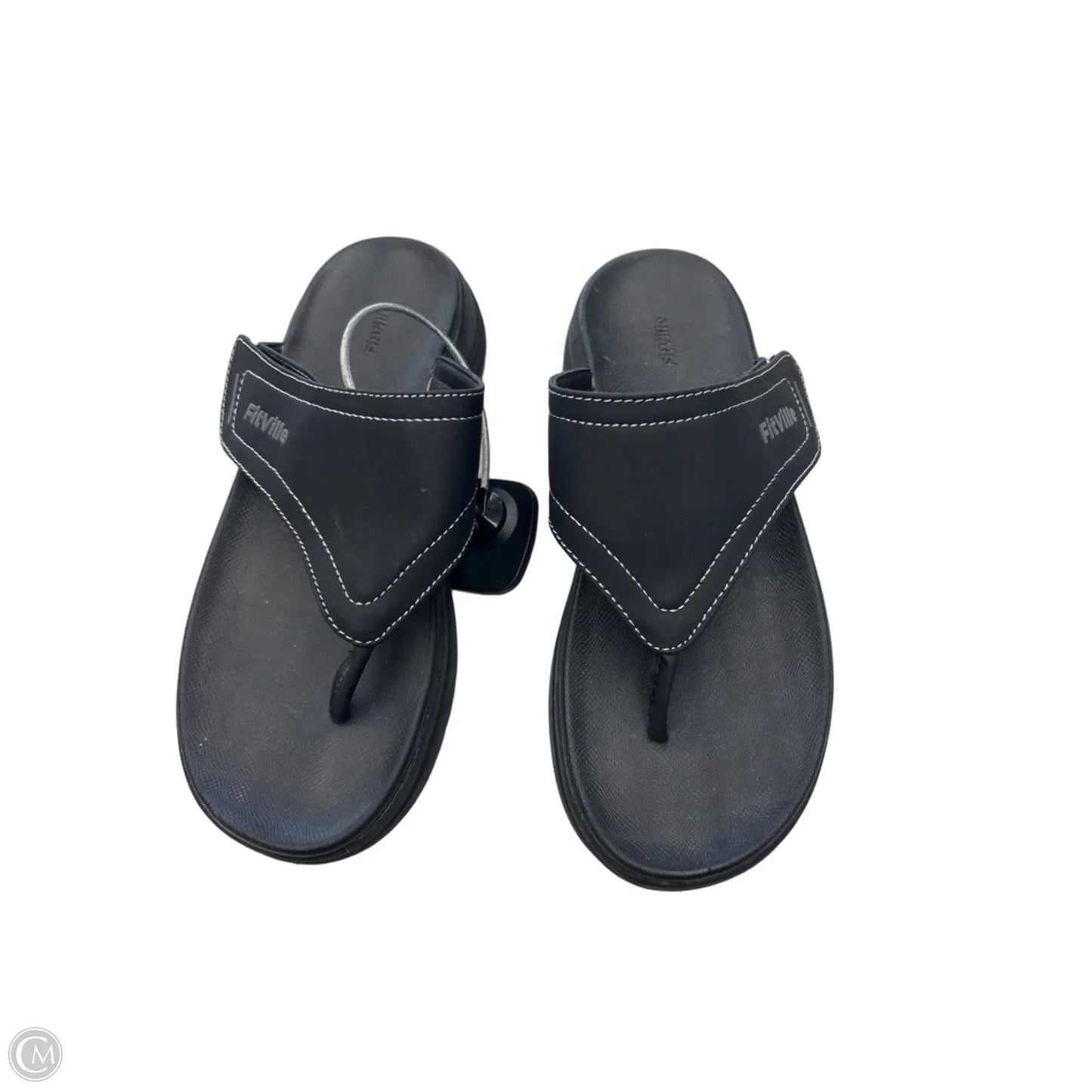Sandals Flip Flops By Clothes Mentor In Black, Size: 8
