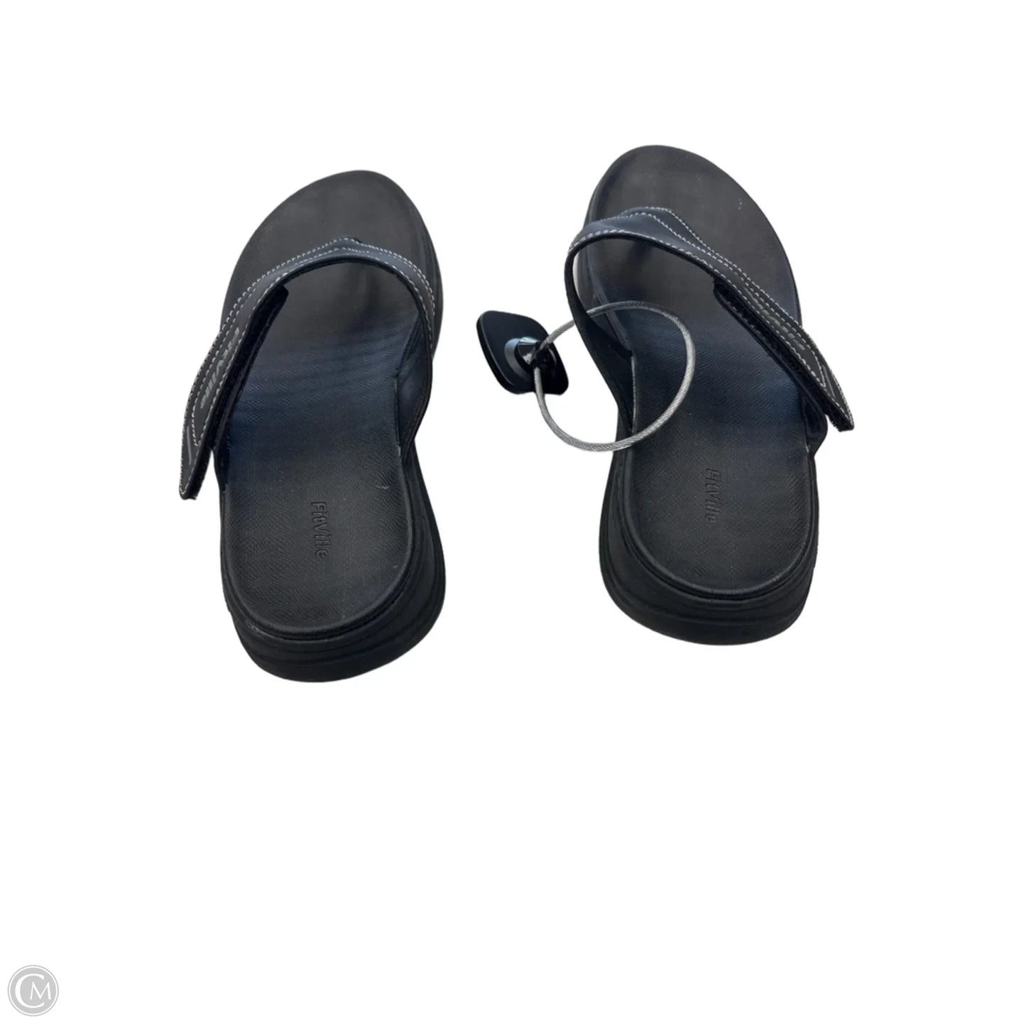 Sandals Flip Flops By Clothes Mentor In Black, Size: 8