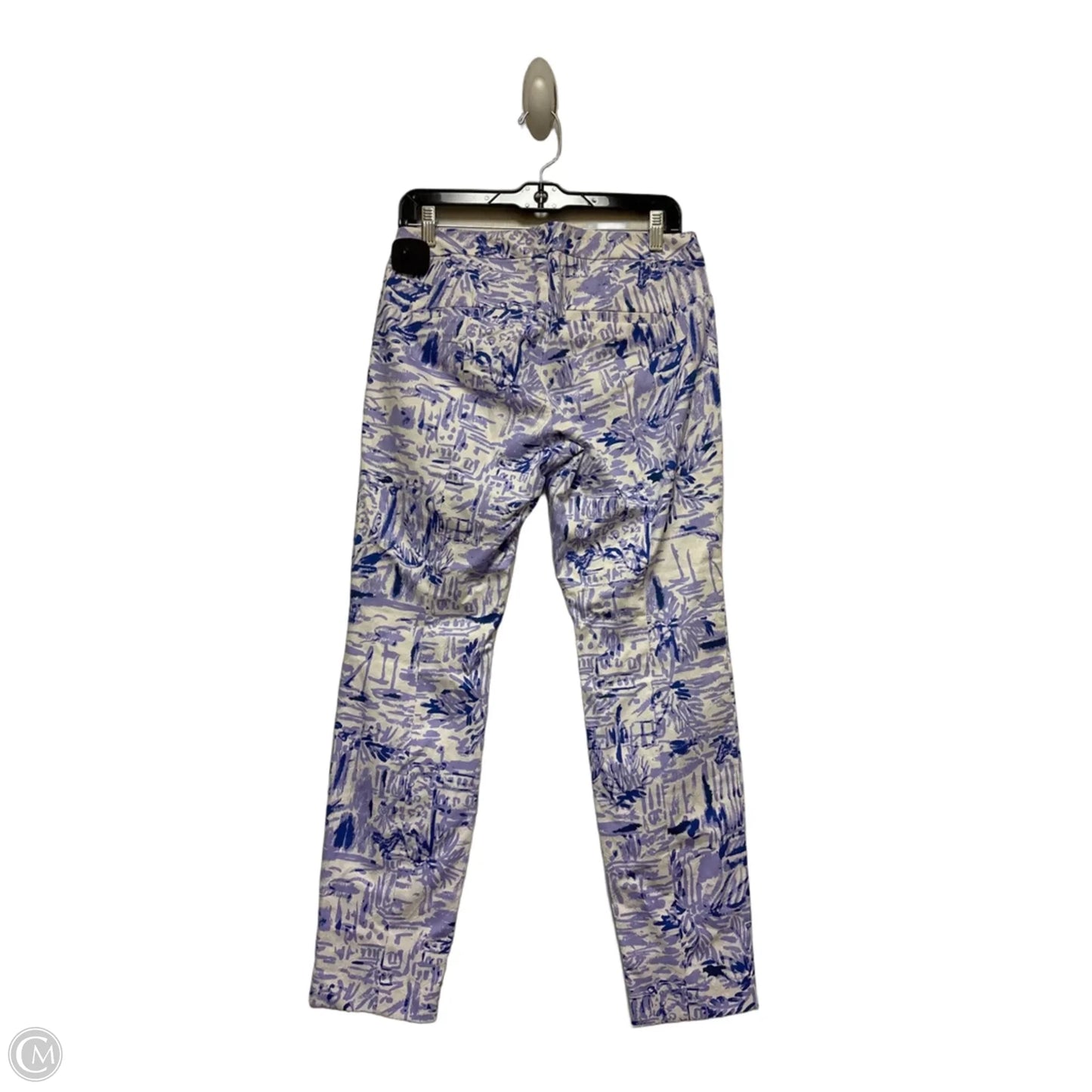Pants Designer By Lilly Pulitzer In Purple & White, Size: 6