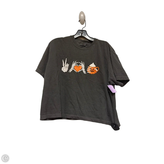 Top Short Sleeve Basic By Comfort Colors In Grey, Size: L