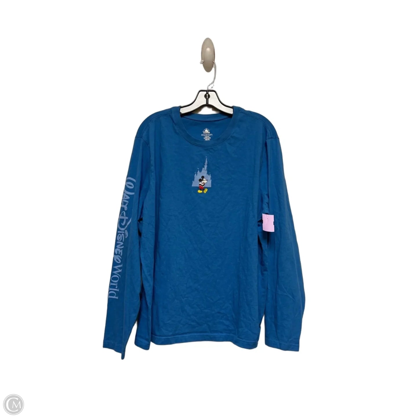 Top Long Sleeve Basic By Disney In Blue, Size: Xl