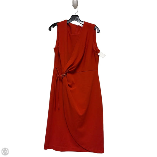Dress Casual Short By Calvin Klein In Orange, Size: Xl