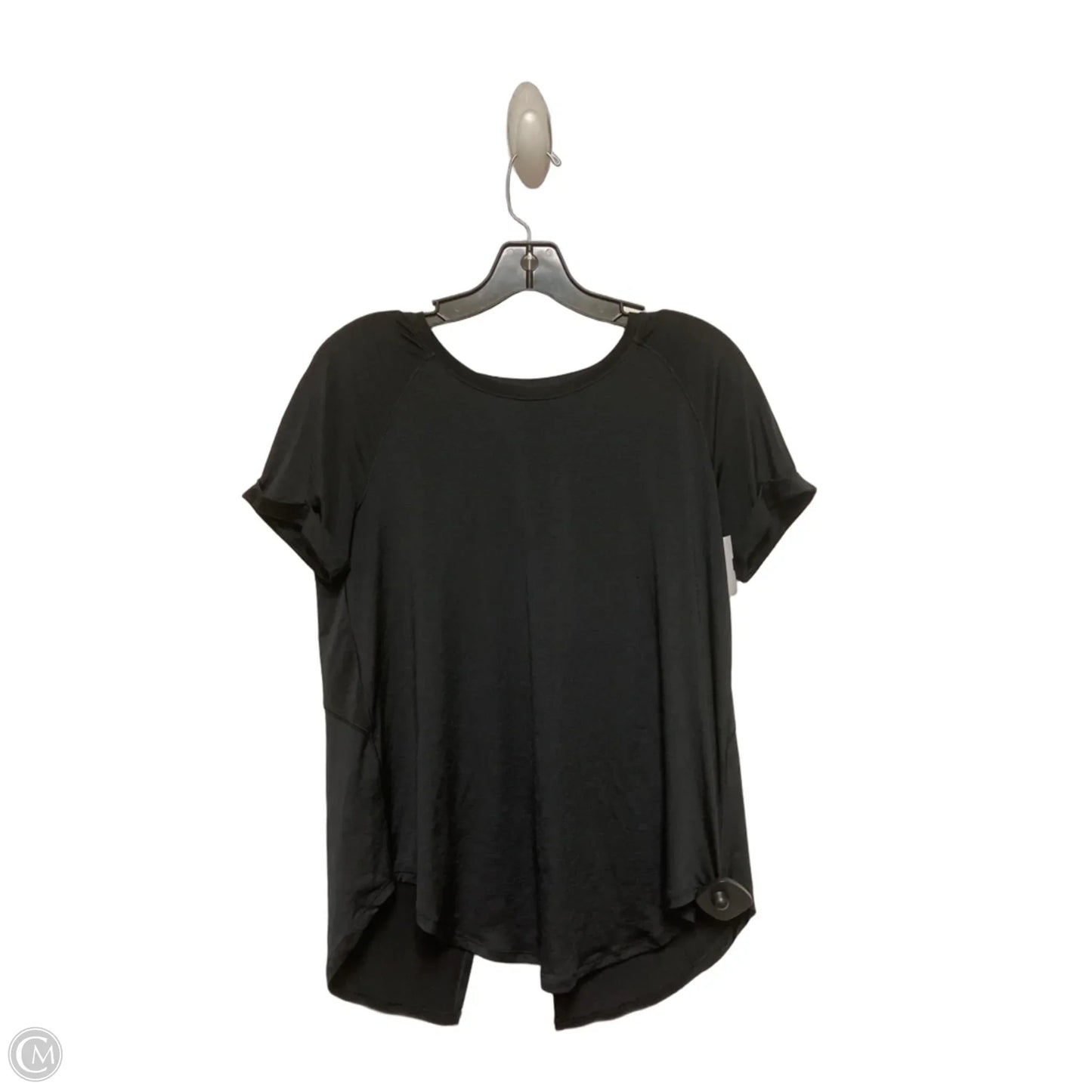 Athletic Top Short Sleeve By Lululemon In Black, Size: S