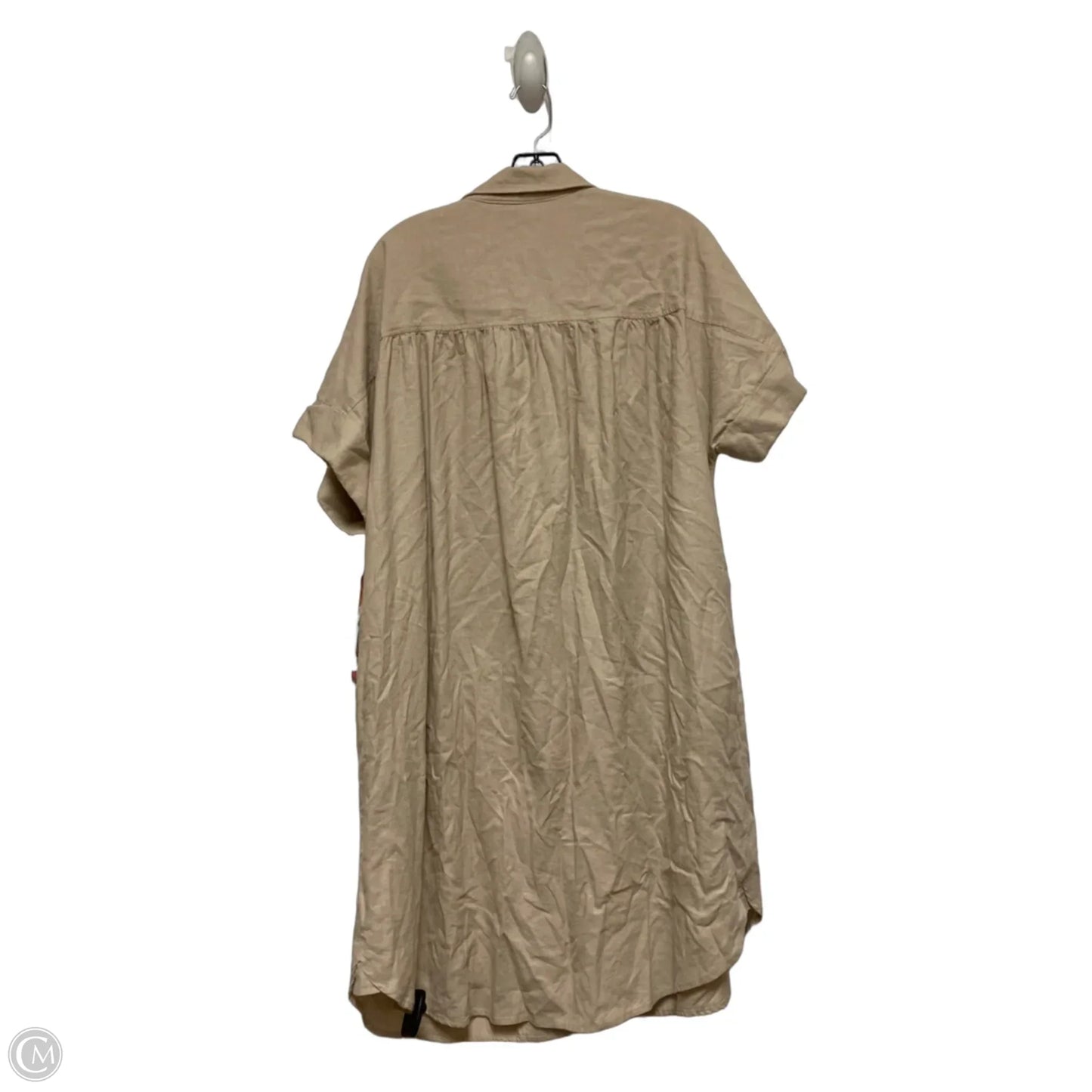 Dress Casual Short By Clothes Mentor In Tan, Size: 2x