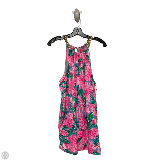 Top Sleeveless Designer By Lilly Pulitzer In Floral Print, Size: Xl
