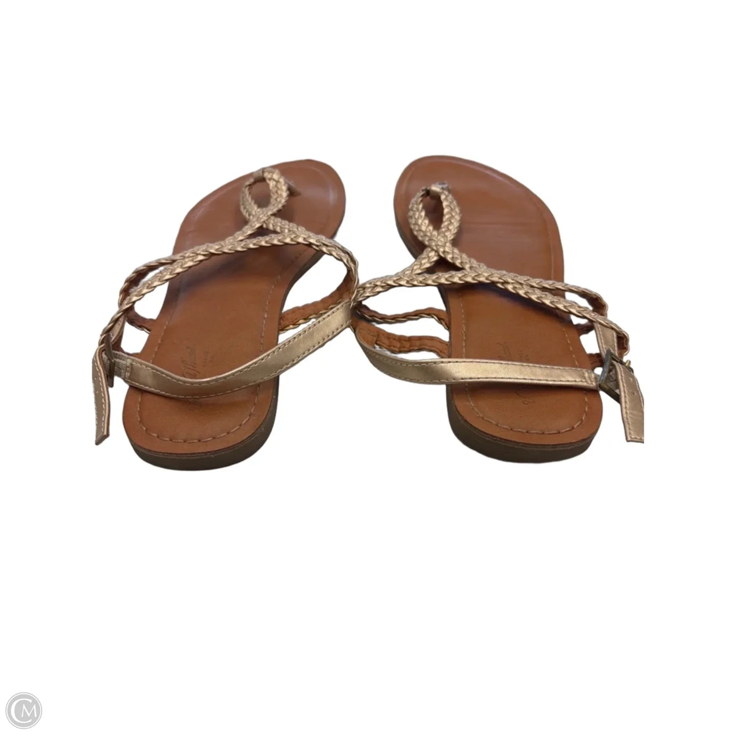 Sandals Flats By Universal Thread In Gold & Tan, Size: 9