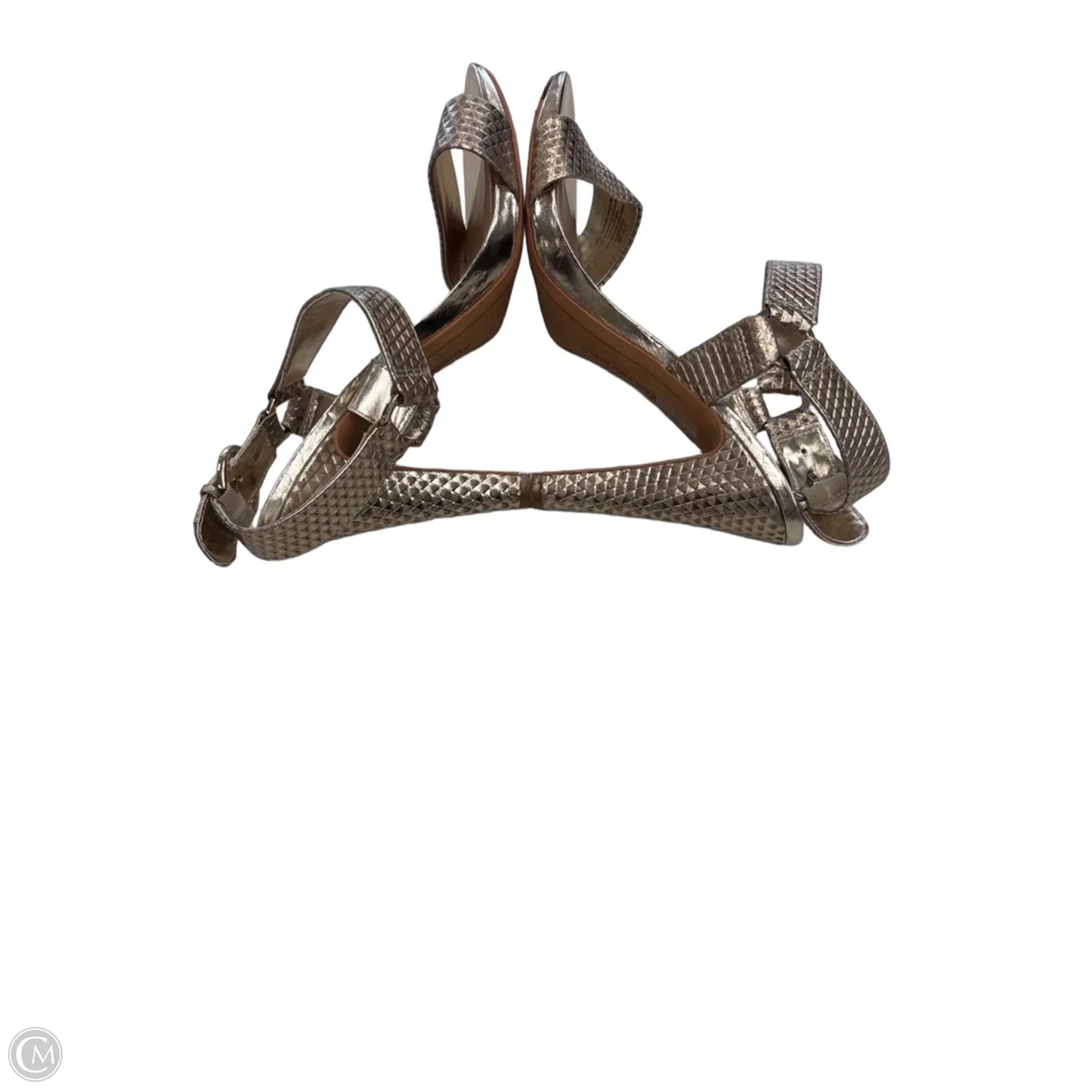 Sandals Heels Block By Karl Lagerfeld In Gold, Size: 8.5