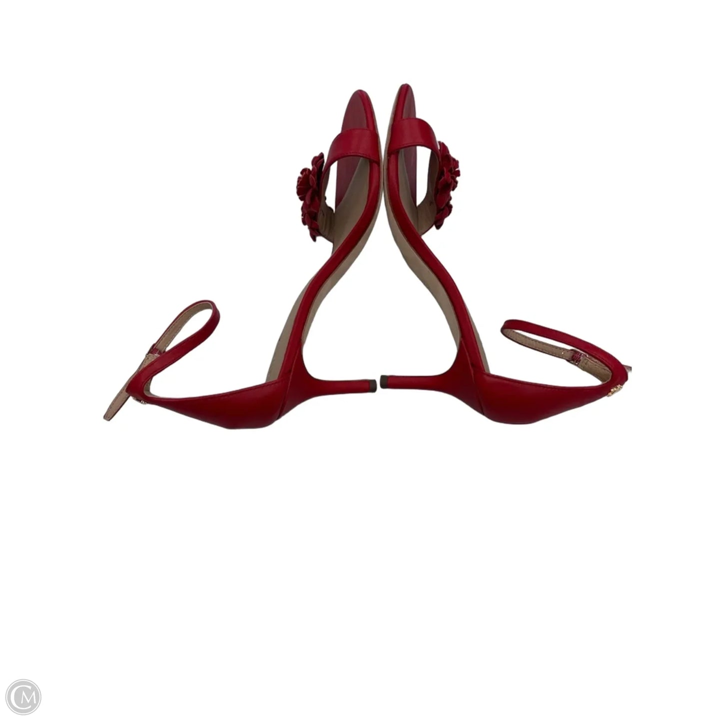Sandals Heels Stiletto By Lauren By Ralph Lauren In Red, Size: 8