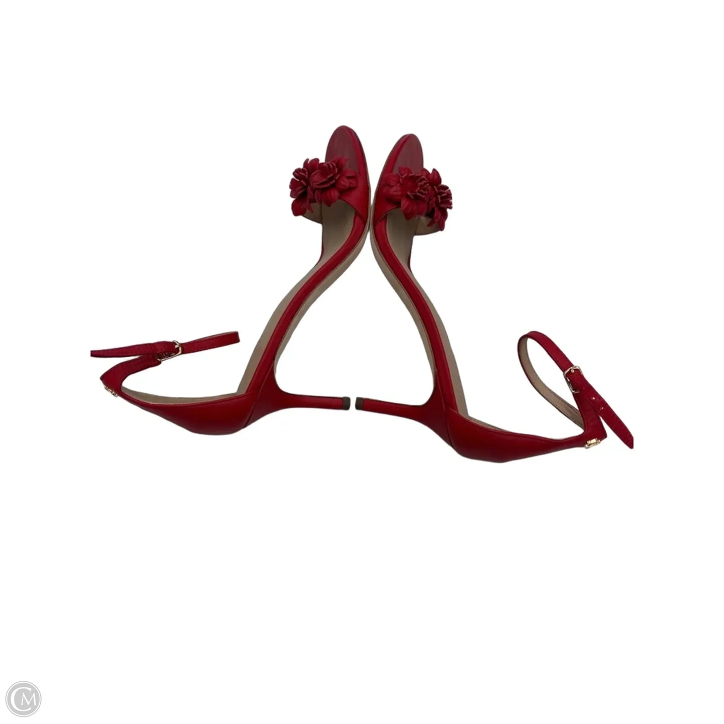 Sandals Heels Stiletto By Lauren By Ralph Lauren In Red, Size: 8
