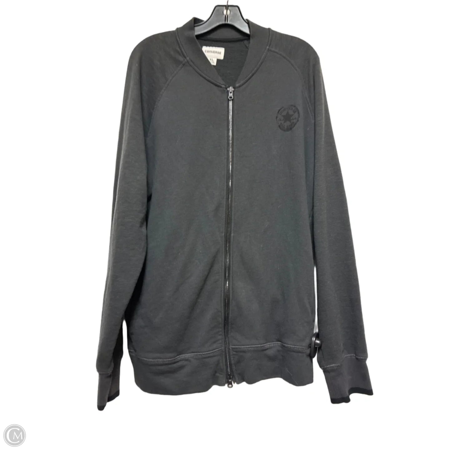 Athletic Jacket By Converse In Grey, Size: Xl