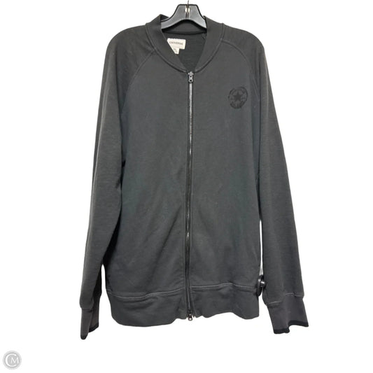 Athletic Jacket By Converse In Grey, Size: Xl