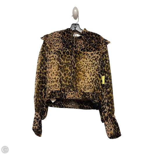 Top Long Sleeve By Free People In Animal Print, Size: S