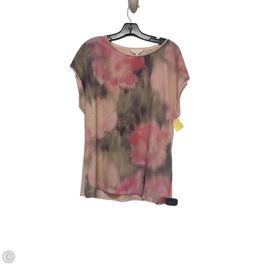 Top Short Sleeve By Ted Baker In Green & Pink, Size: S