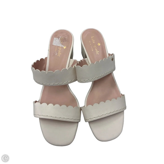 Sandals Designer By Kate Spade In White, Size: 8.5