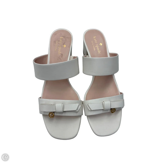 Sandals Designer By Kate Spade In White, Size: 8.5
