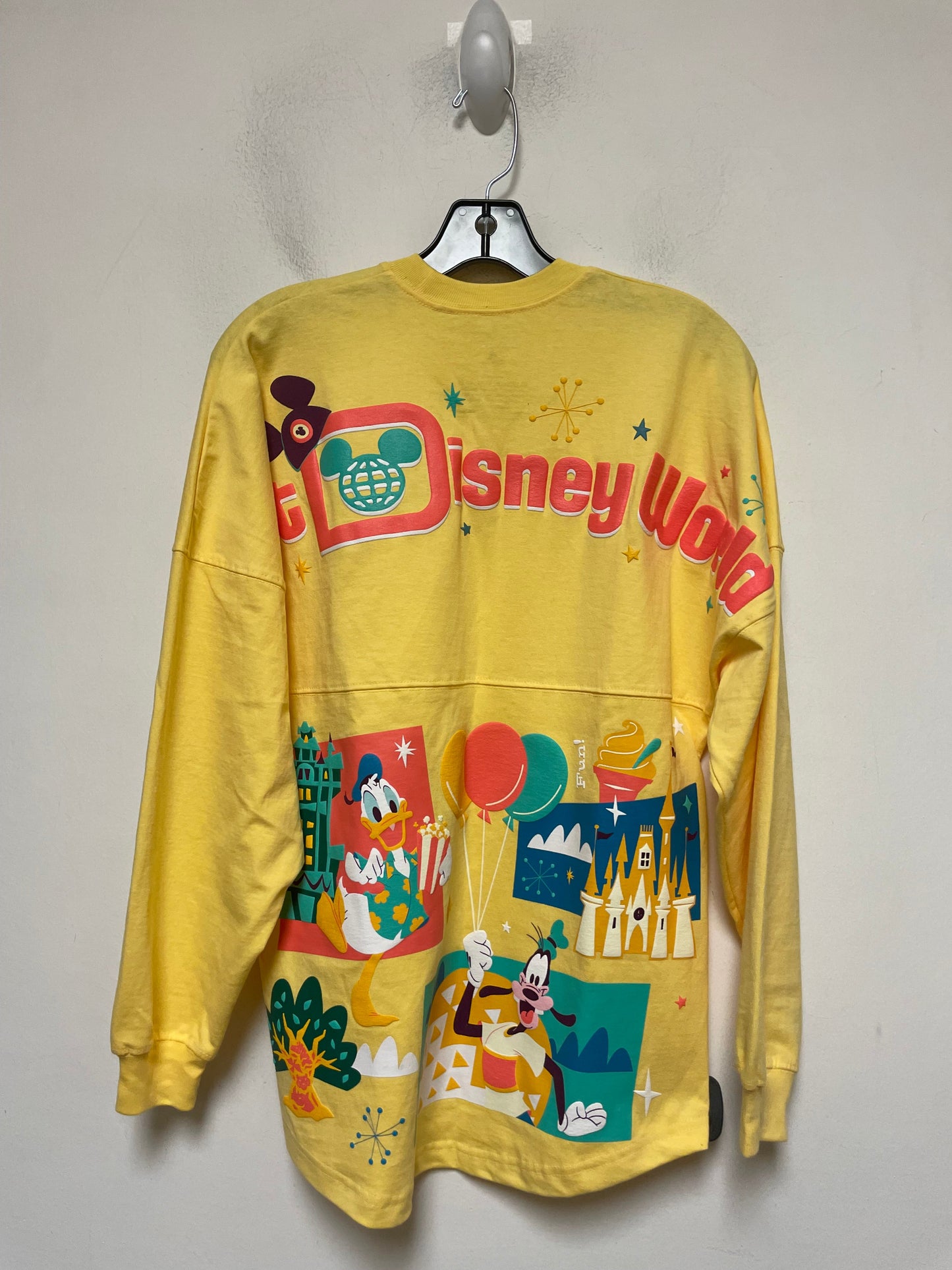 Yellow Top Long Sleeve Walt Disney, Size Xs