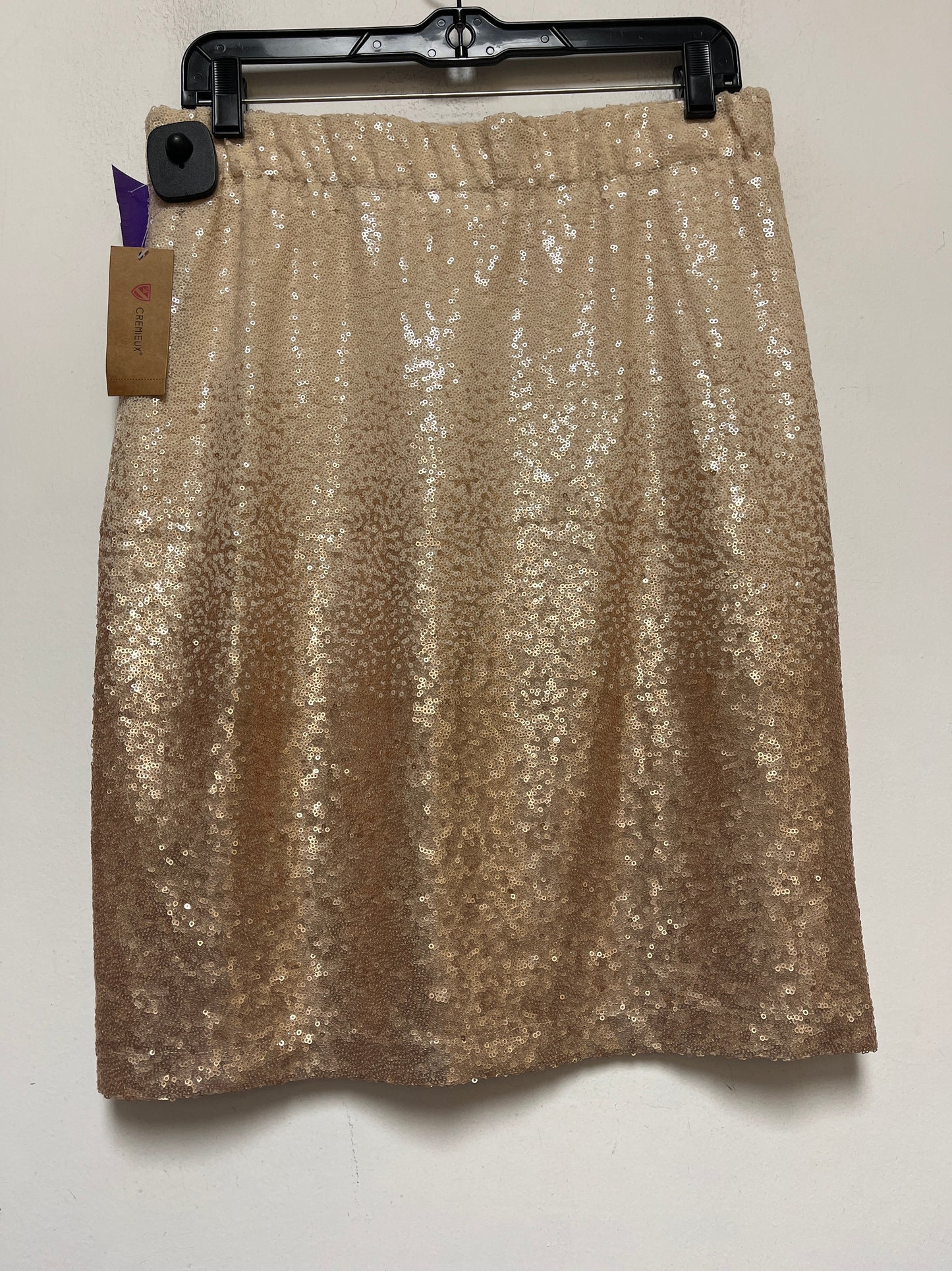 Tan Skirt Midi Cremieux, Size 8