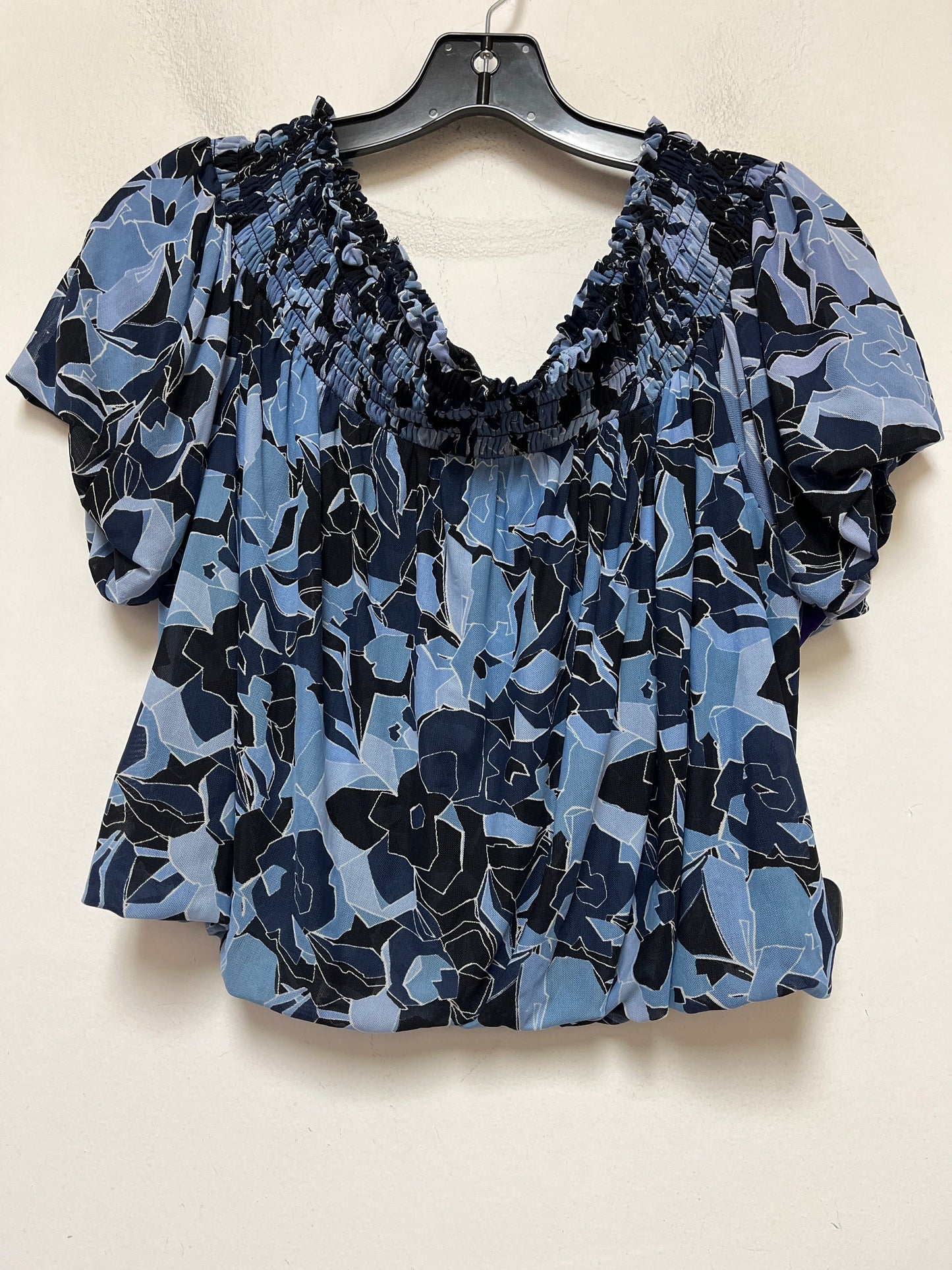 Blue Top Short Sleeve Free People, Size M