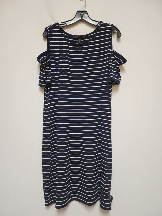 Striped Pattern Dress Casual Short White House Black Market, Size Xl