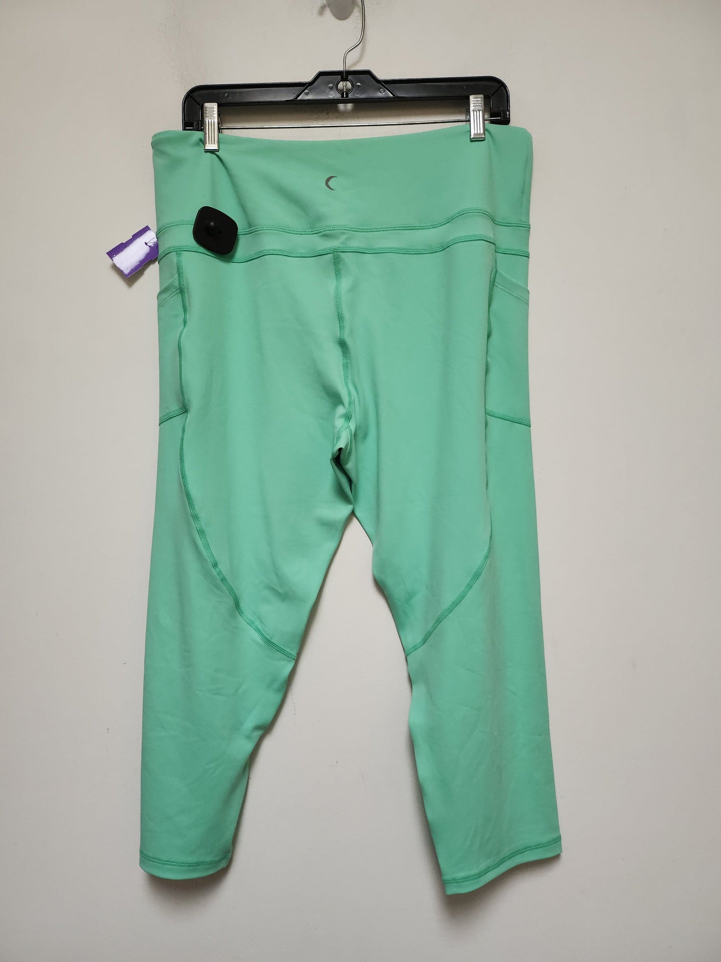 Green Athletic Leggings Capris Zyia, Size 2x