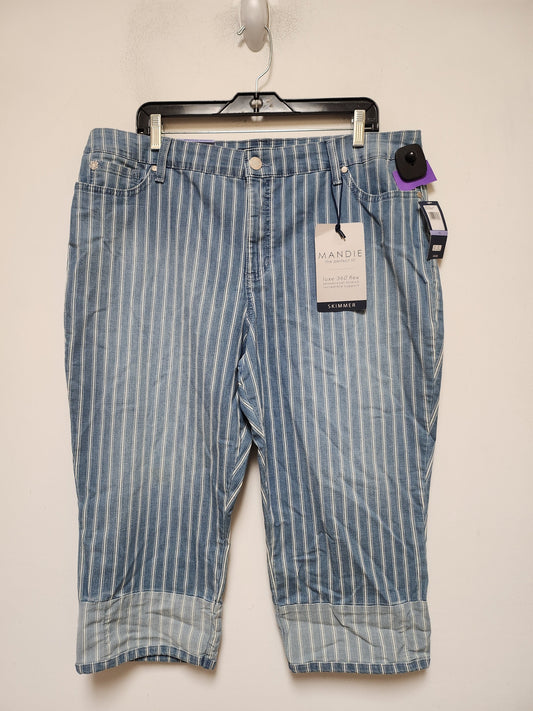 Striped Pattern Jeans Cropped Bandolino, Size 18
