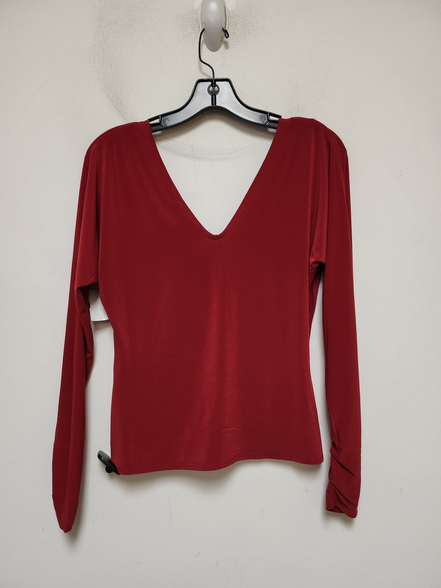 Red Top Long Sleeve White House Black Market, Size S