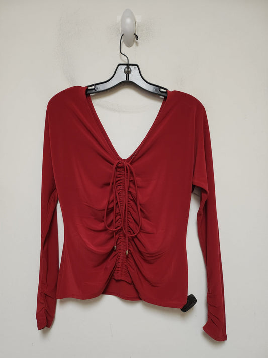 Red Top Long Sleeve White House Black Market, Size S